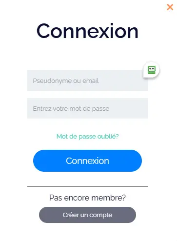 Connexion des membres du Vive Mon Casino