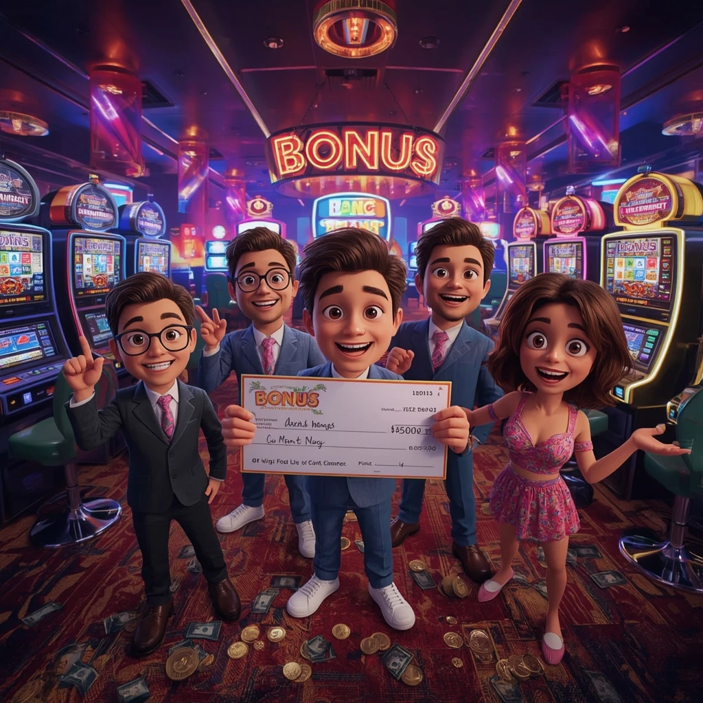 bonus dans les mains d'un homme au casino VIVE MON CASINO