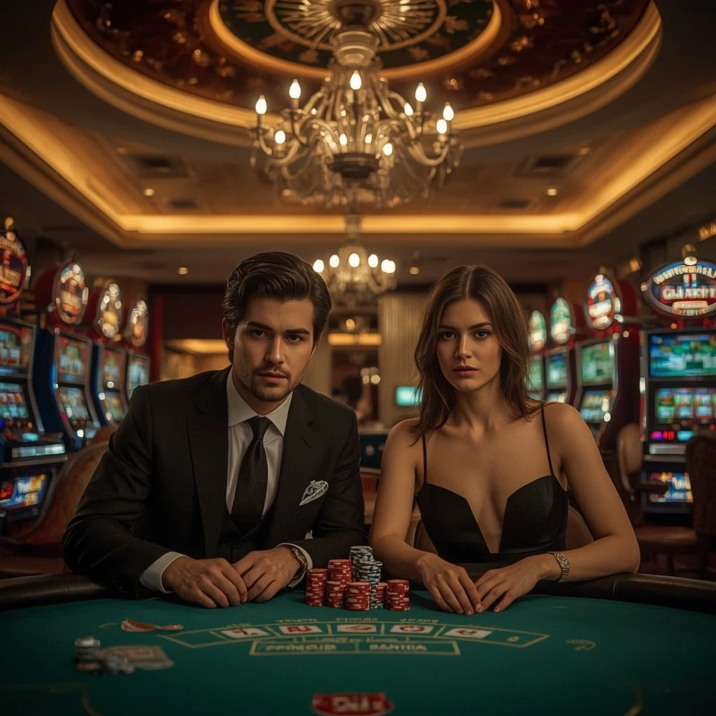 Deux joueurs de poker au Vive Mon Casino